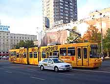 Image of electric tram in the city