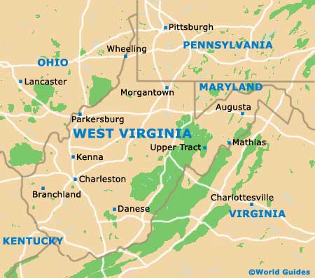 West Virginia map