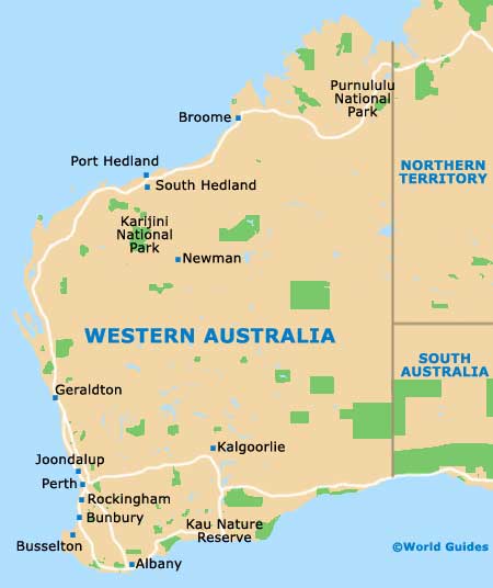 Western Australia map