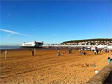 Photo of the lengthy beachfront at Weston Super Mare, North Somerset