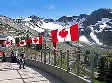 Photograph of Canada flags at Blackcomb
