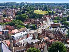 Aerial cityscape photograph