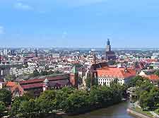 Aerial picture of the cityscape