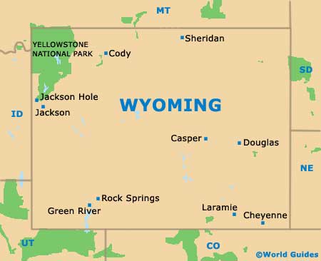 Wyoming WY State Map