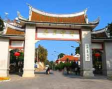 View of traditional Chinese gateway
