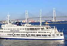 Photo of cruise liner passing the Bay Bridge