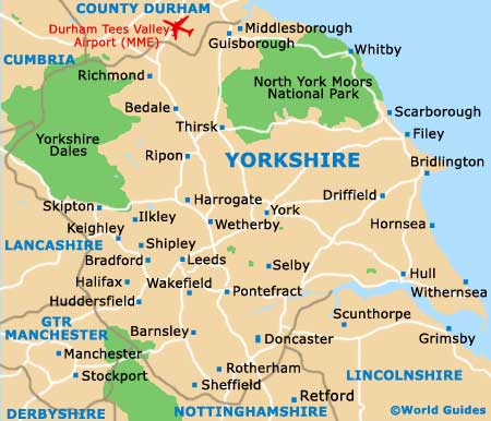 Yorkshire map