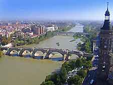 Zaragoza River Bridge View