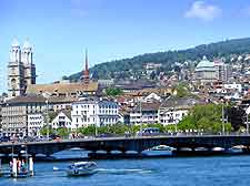 View of the skyline and Limmat River